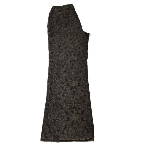 Jeanne Pierre Vintage Y2K Boho Hippie Festival Flared Paisley Corduroy Velvet - Picture 8 of 15